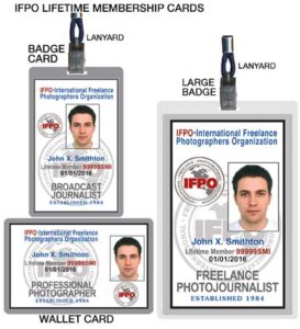 journalist badge, ID badge